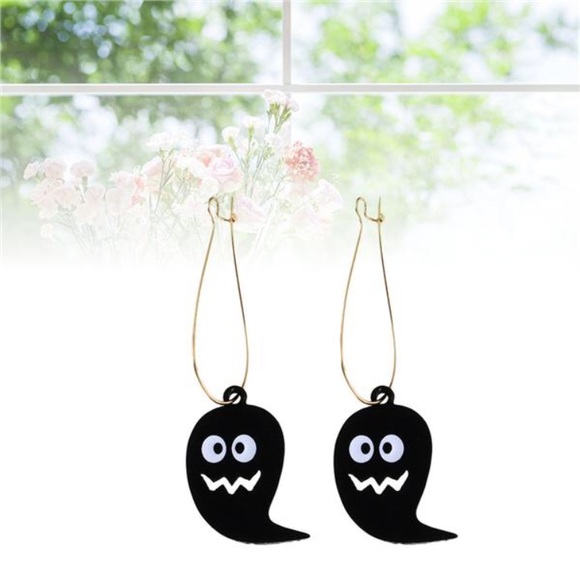 Kathrono Jewelry - 👻 Cute cartoon goofy ghost hoop earrings 👻